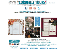 Tablet Screenshot of cordially-yours.com
